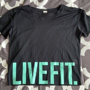 LVFT live fit cropped mesh tee ladies small
